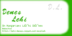 denes lehi business card